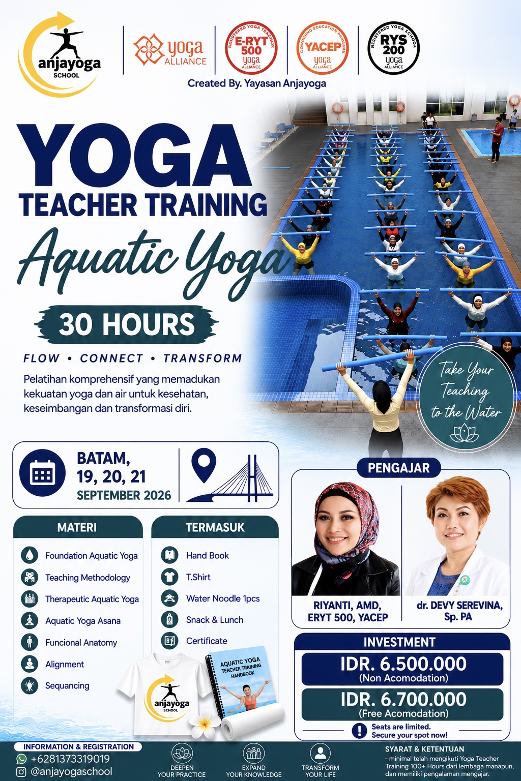 Aquatic Yoga Teacher Training 30 Hours